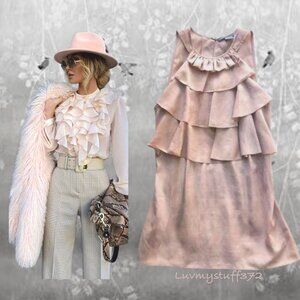 Beautiful Vince Ruffle Blouse in Pretty Pink